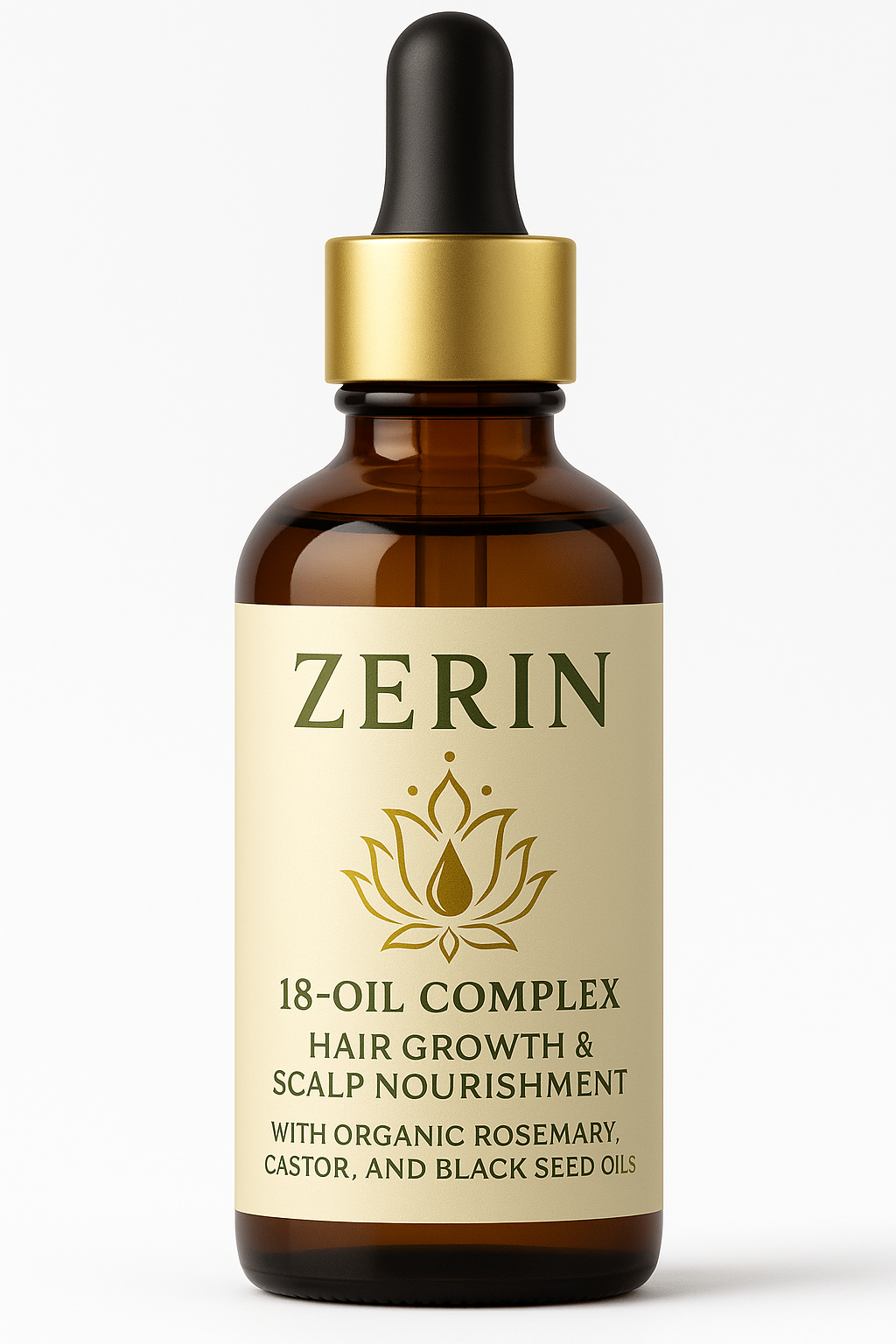 ZERIN 18-Oil Complex – Scalp & Hair Nourishment Oil with Rosemary, Castor & Black Seed - Zerin Store