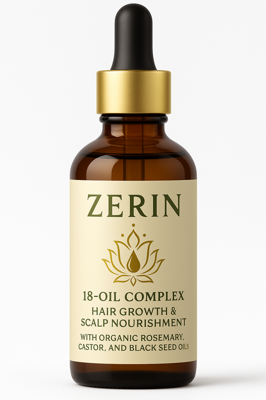 ZERIN 18-Oil Complex – Scalp & Hair Nourishment Oil with Rosemary, Castor & Black Seed - Zerin Store