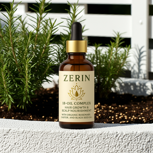 ZERIN 18-Oil Complex – Scalp & Hair Nourishment Oil with Rosemary, Castor & Black Seed - Zerin Store